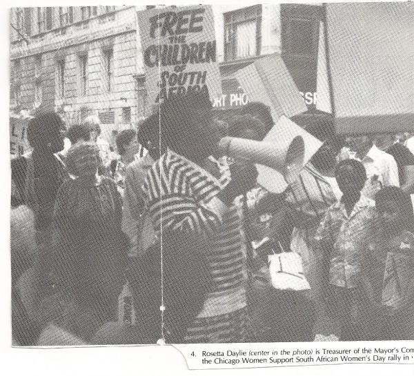 Rose Leading With Bull Horn During Apartheid
